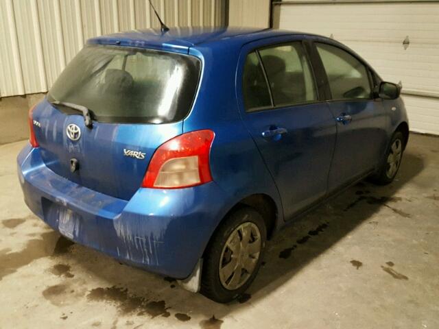 JTDKT923375050609 - 2007 TOYOTA YARIS BLUE photo 4