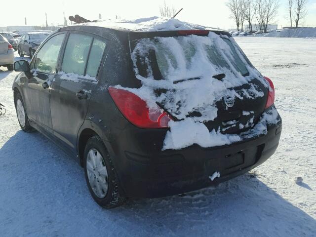 3N1BC13E59L366441 - 2009 NISSAN VERSA S BLACK photo 3