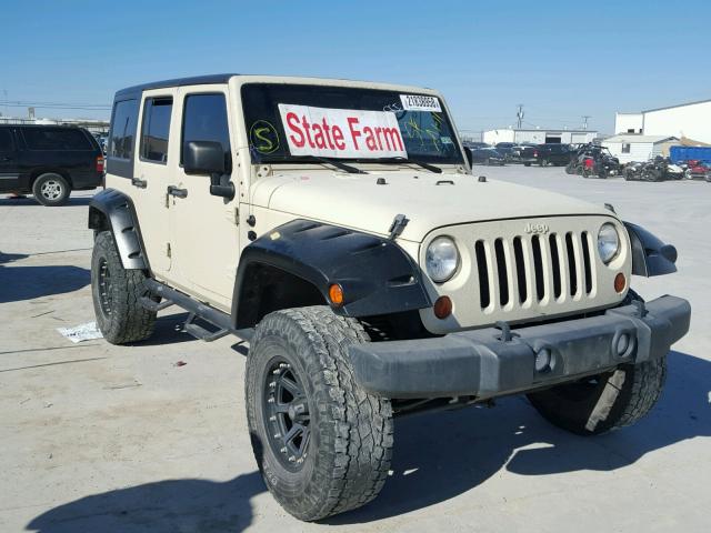 1J4BA3H17BL559772 - 2011 JEEP WRANGLER U CREAM photo 1