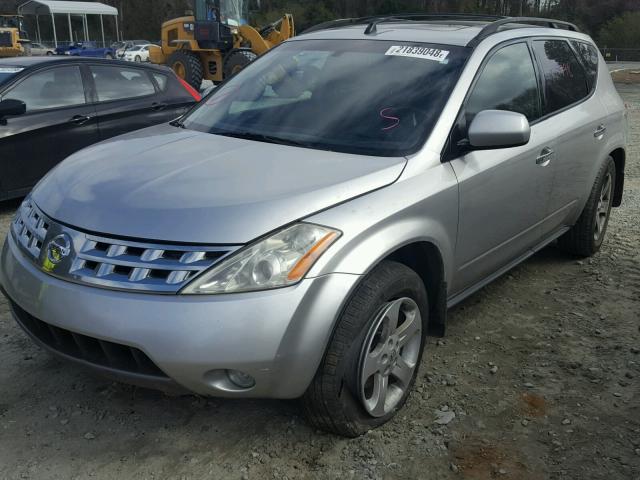 JN8AZ08T53W108418 - 2003 NISSAN MURANO SL SILVER photo 2