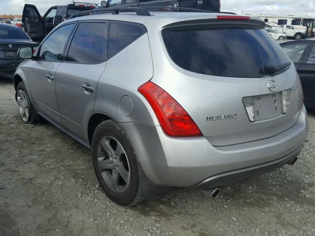 JN8AZ08T53W108418 - 2003 NISSAN MURANO SL SILVER photo 3