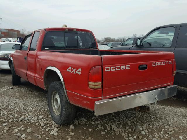 1B7GG23X2VS148287 - 1997 DODGE DAKOTA MAROON photo 3