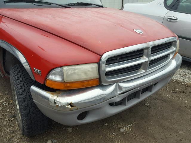 1B7GG23X2VS148287 - 1997 DODGE DAKOTA MAROON photo 9