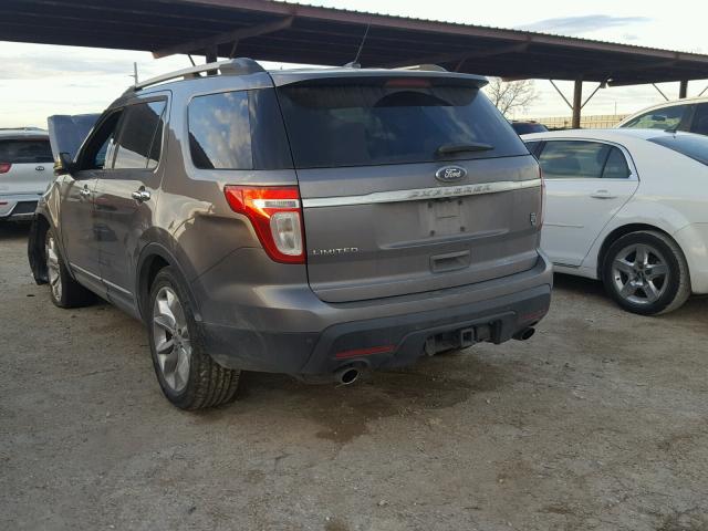 1FMHK7F88BGA92581 - 2011 FORD EXPLORER L SILVER photo 3