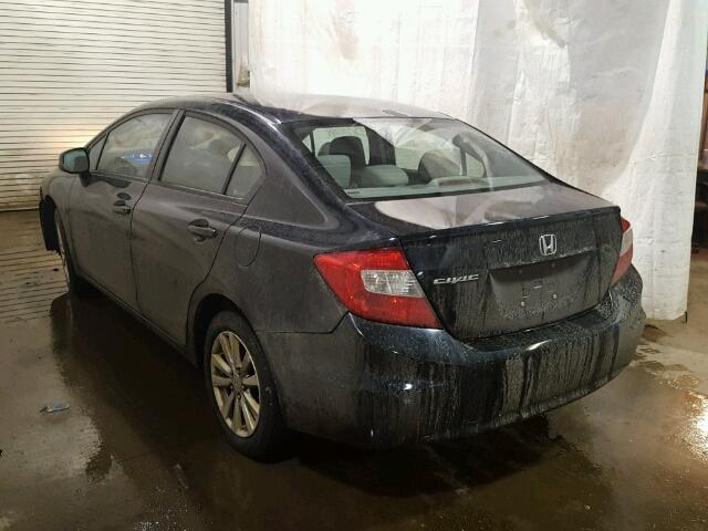 2HGFB2F89CH500687 - 2012 HONDA CIVIC EX 黑色 照片 3