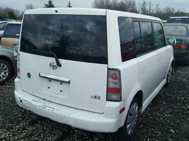 JTLKT334564092468 - 2006 TOYOTA SCION XB WHITE photo 4