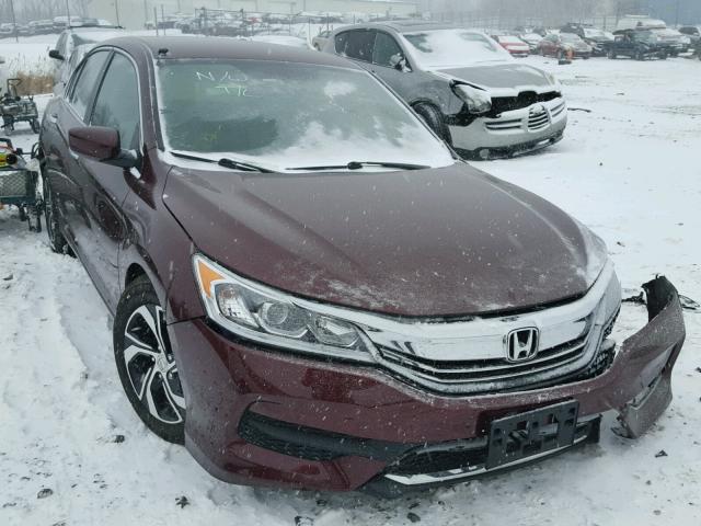 1HGCR2F31GA163651 - 2016 HONDA ACCORD LX RED photo 1