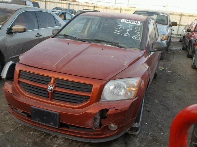 1B3HB48B47D351136 - 2007 DODGE CALIBER SX ORANGE photo 2