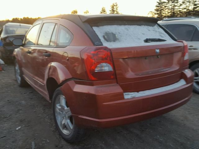 1B3HB48B47D351136 - 2007 DODGE CALIBER SX ORANGE photo 3