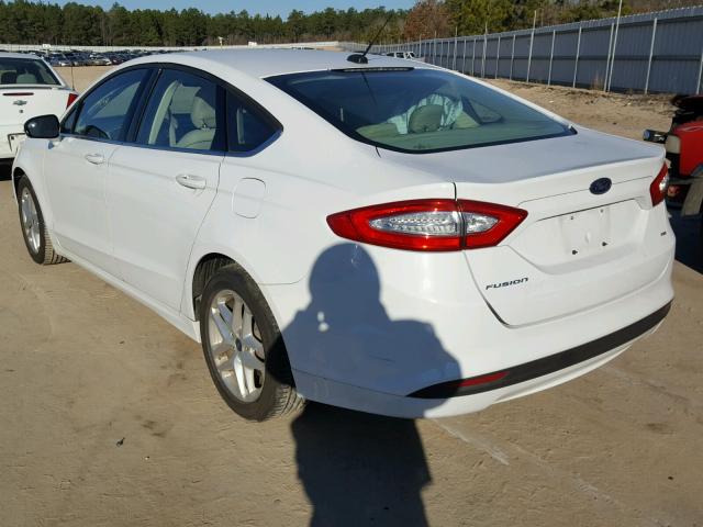 3FA6P0H77DR284049 - 2013 FORD FUSION SE WHITE photo 3