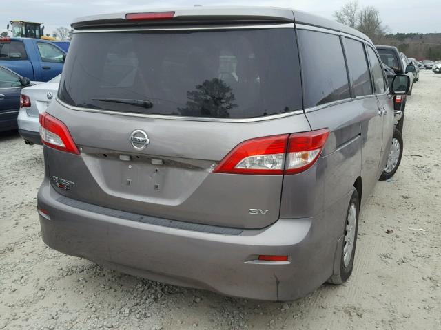 JN8AE2KP4C9046060 - 2012 NISSAN QUEST S GRAY photo 4