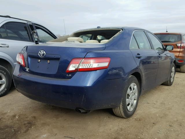 4T1BF3EKXAU560505 - 2010 TOYOTA CAMRY BASE BLUE photo 4