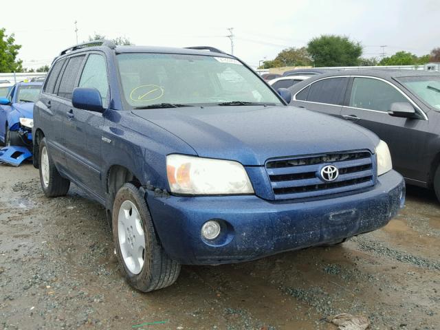 JTEDP21A950075038 - 2005 TOYOTA HIGHLANDER BLUE photo 1