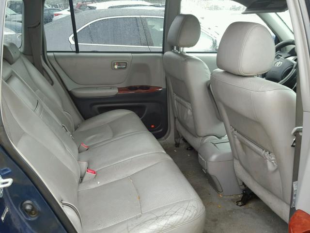 JTEDP21A950075038 - 2005 TOYOTA HIGHLANDER BLUE photo 6