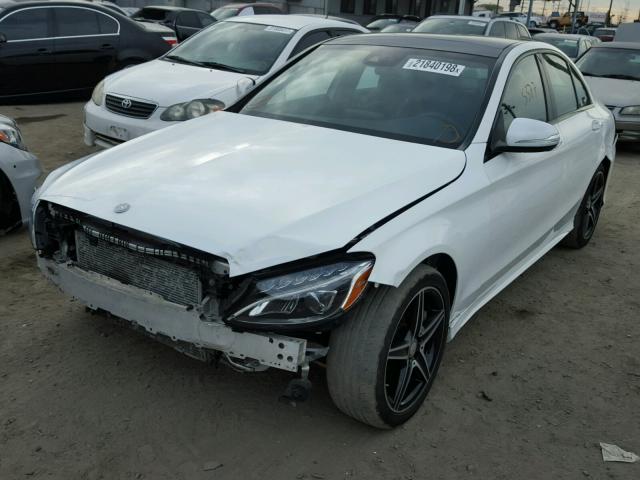 55SWF6EB1GU131583 - 2016 MERCEDES-BENZ C 450 4MAT WHITE photo 2