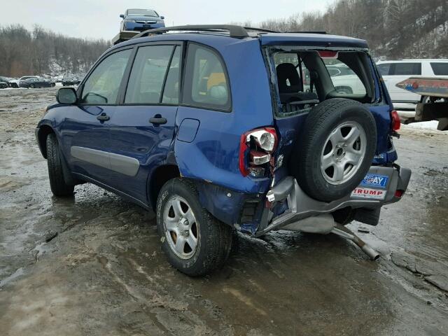 JTEGD20V740039020 - 2004 TOYOTA RAV4 BLUE photo 3