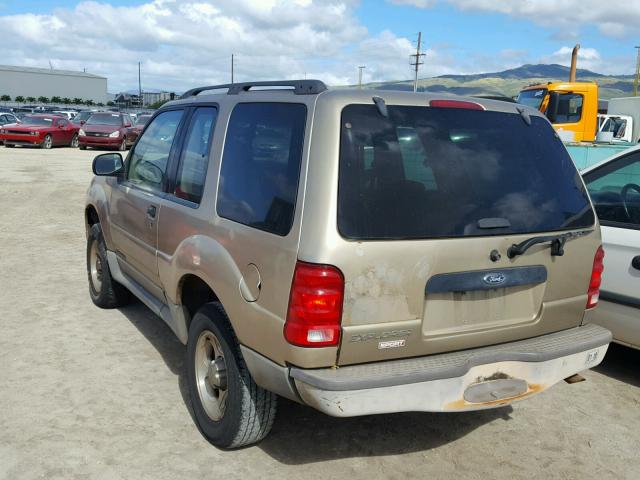 1FMYU60E01UC81602 - 2001 FORD EXPLORER S GOLD photo 3