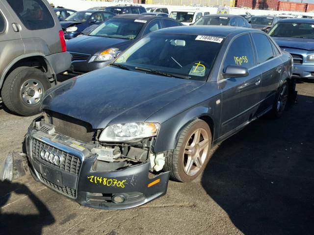 WAUDF78E48A128821 - 2008 AUDI A4 2.0T QU GRAY photo 2