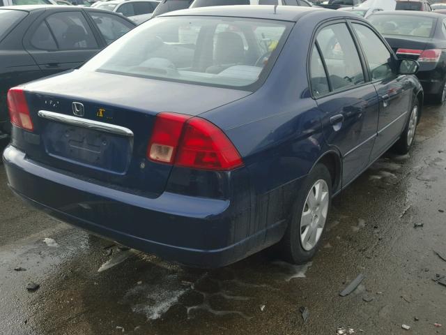 1HGES267X1L059140 - 2001 HONDA CIVIC EX 蓝色 照片 4