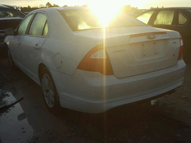 3FAHP0JA5CR232285 - 2012 FORD FUSION SEL WHITE photo 3