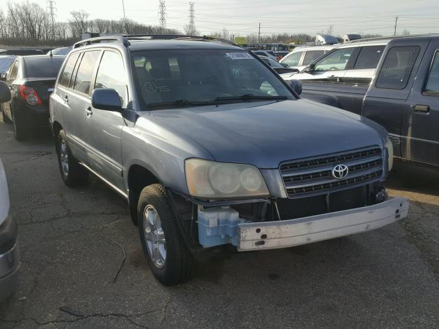 JTEHF21A430125006 - 2003 TOYOTA HIGHLANDER BLUE photo 1