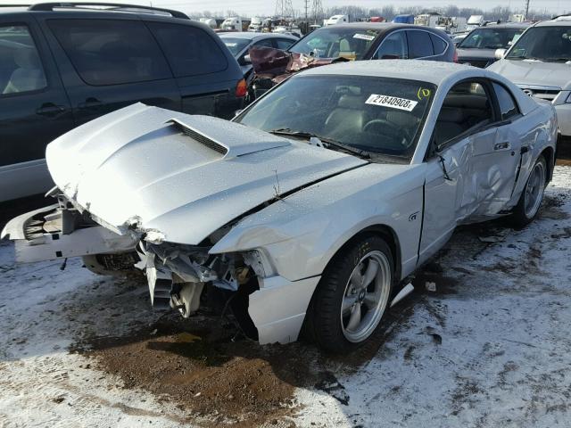1FAFP42X01F230150 - 2001 FORD MUSTANG GT GRAY photo 2