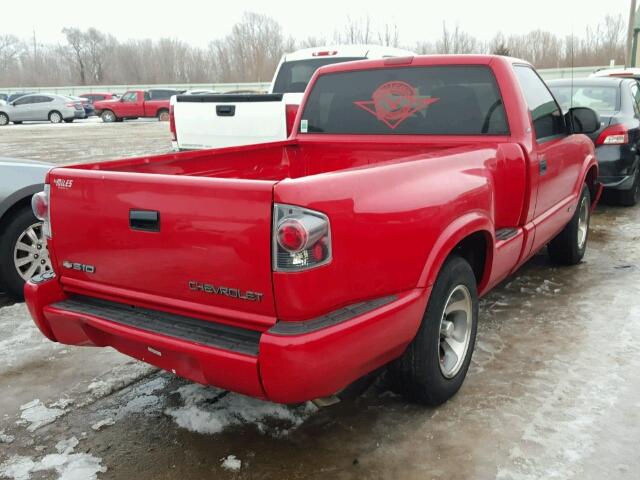 1GCCS1441Y8184713 - 2000 CHEVROLET S TRUCK S1 RED photo 4