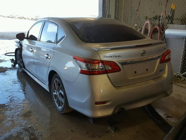 3N1AB7AP2DL616099 - 2013 NISSAN SENTRA S GRAY photo 3