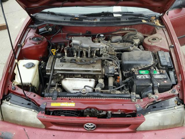 JT2EB02E9T0109210 - 1996 TOYOTA COROLLA BA RED photo 7