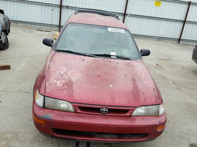 JT2EB02E9T0109210 - 1996 TOYOTA COROLLA BA RED photo 9