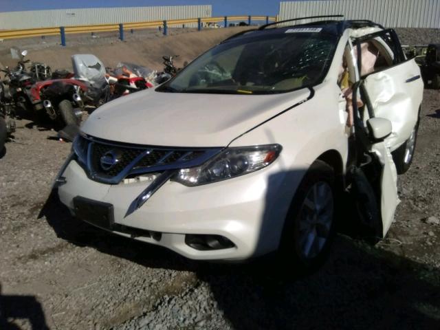 JN8AZ1MU1CW102216 - 2012 NISSAN MURANO S WHITE photo 2