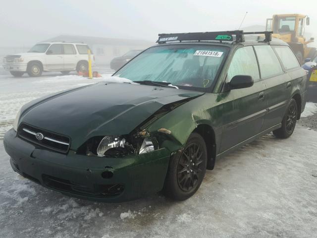 4S3BH6254Y7303265 - 2000 SUBARU LEGACY BRI GREEN photo 2