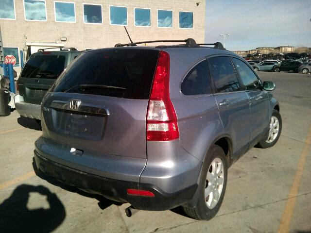 5J6RE387X9L018443 - 2009 HONDA CR-V EXL BLUE photo 4