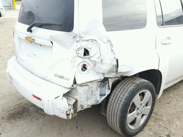 3GNCA13B69S546828 - 2009 CHEVROLET HHR LS WHITE photo 9