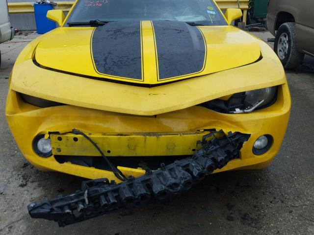 2G1FG1EV1A9100298 - 2010 CHEVROLET CAMARO LT YELLOW photo 7