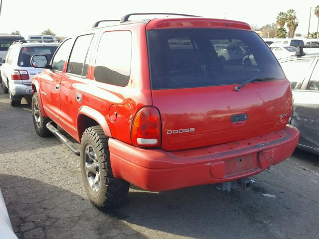 1B4HS28Y0WF197919 - 1998 DODGE DURANGO RED photo 3