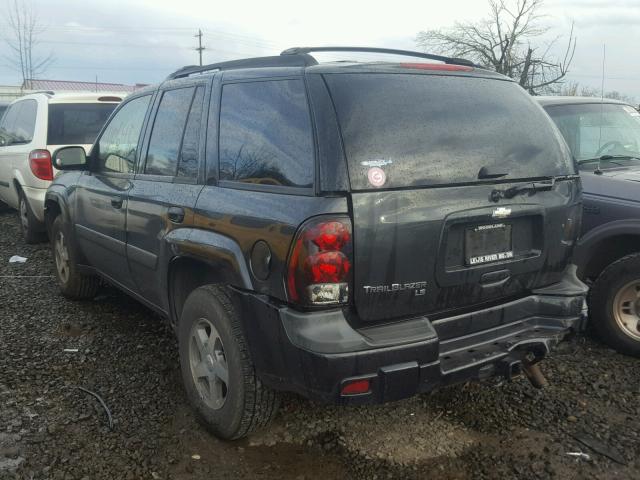 1GNDS13S252191065 - 2005 CHEVROLET TRAILBLAZE BLACK photo 3