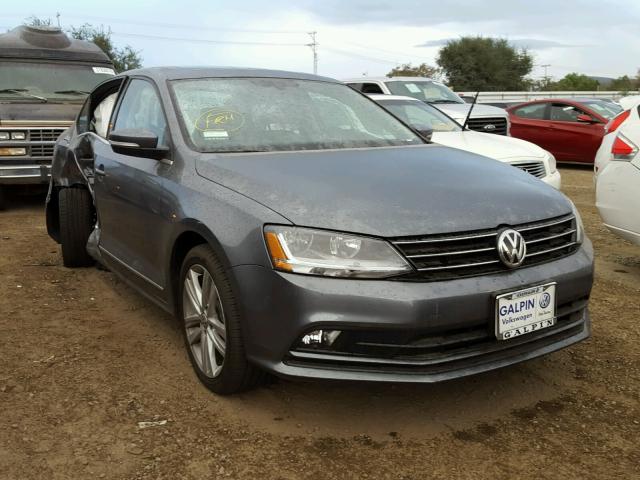 3VWL17AJ9HM372257 - 2017 VOLKSWAGEN JETTA SEL CHARCOAL photo 1