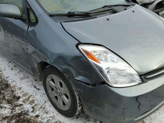 JTDKB20U950131176 - 2005 TOYOTA PRIUS GRAY photo 9