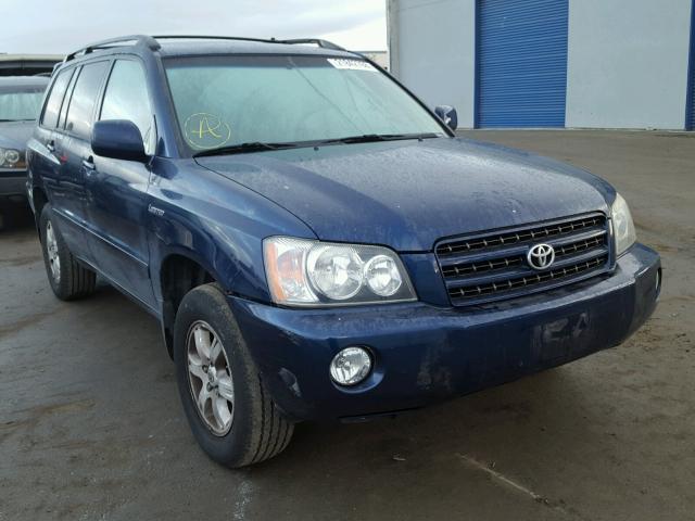 JTEHF21AX20096724 - 2002 TOYOTA HIGHLANDER BLUE photo 1