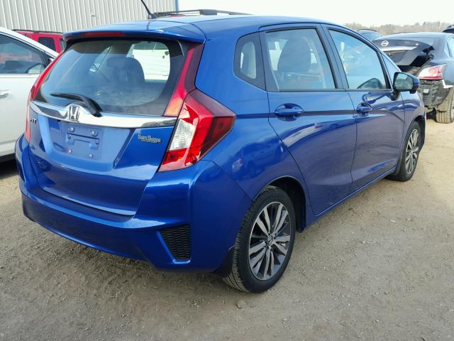 3HGGK5H89FM771192 - 2015 HONDA FIT EX BLUE photo 4