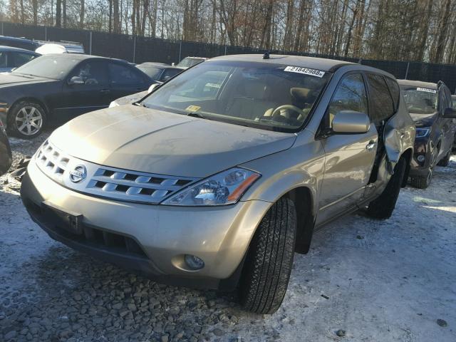 JN8AZ08W75W417241 - 2005 NISSAN MURANO SL BEIGE photo 2