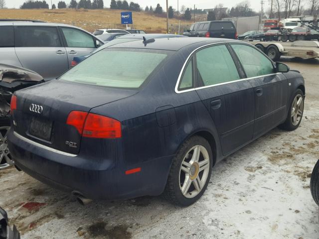 WAUDF78E76A257990 - 2006 AUDI A4 2.0T QU BLUE photo 4