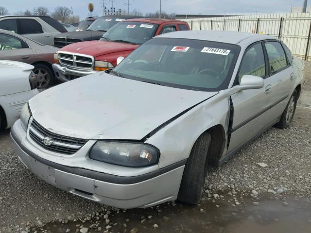 2G1WF52E839147281 - 2003 CHEVROLET IMPALA SILVER photo 2