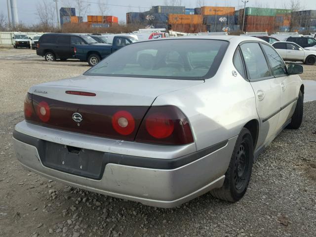 2G1WF52E839147281 - 2003 CHEVROLET IMPALA SILVER photo 4