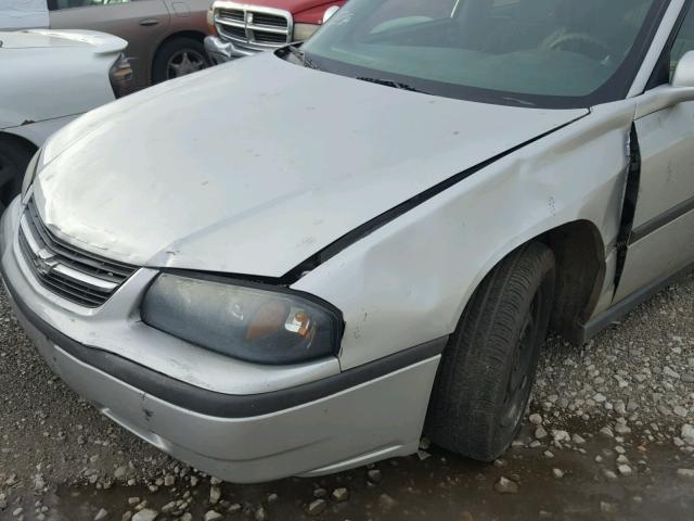 2G1WF52E839147281 - 2003 CHEVROLET IMPALA SILVER photo 9