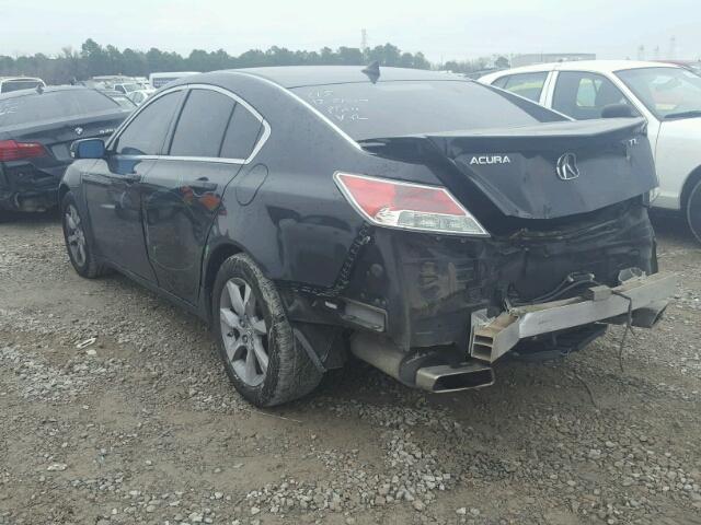 19UUA8F5XCA002239 - 2012 ACURA TL BLACK photo 3