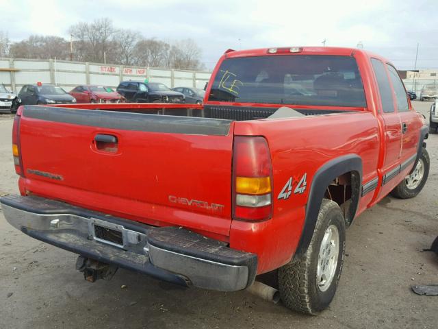 1GCEK19T3YE327221 - 2000 CHEVROLET SILVERADO RED photo 4