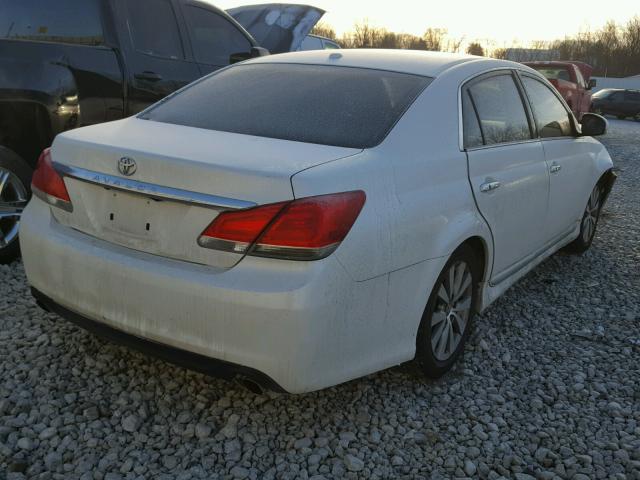 4T1BK3DB0BU402687 - 2011 TOYOTA AVALON BAS WHITE photo 4