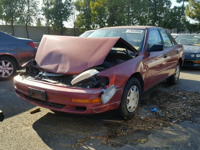 4T1SK11E9PU217256 - 1993 TOYOTA CAMRY DX RED photo 2